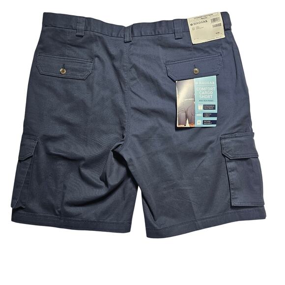 Haggar Comfort Cargo Shorts with Tech Pocket Expandable Waistband Men's 40 NWT - Picture 3 of 10
